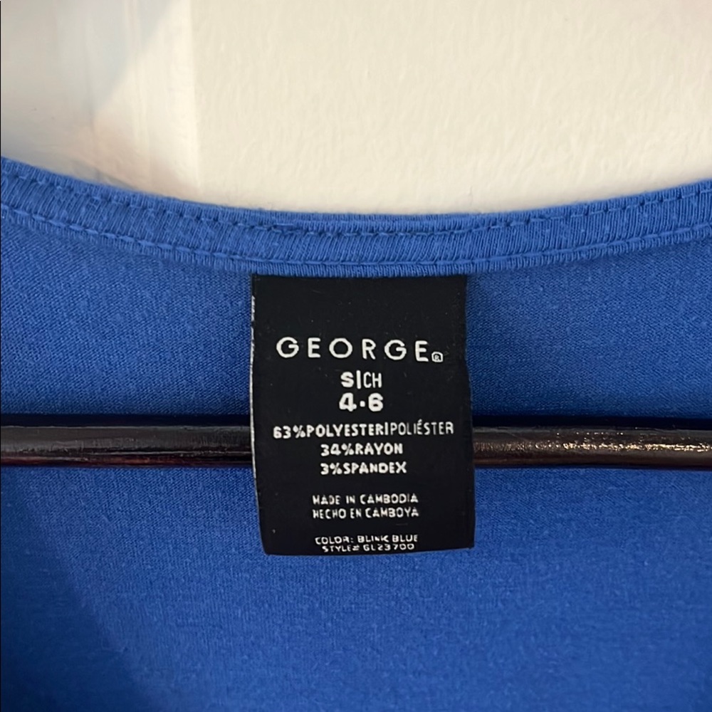 George Blue and Black Sleeveless Dress - Picture 4 of 8